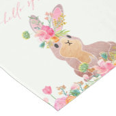 ハッピーイースターキツネとブンニー ショートテーブルランナー (コーナー)