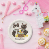 ハッピーイースターキャッツイースターバスケットベビーチックス ペーパープレート (パーティー)