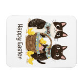 ハッピーイースターキャッツイースターバスケットベビーチックス マグネット (横)