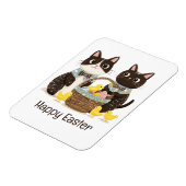 ハッピーイースターキャッツイースターバスケットベビーチックス マグネット (左側)