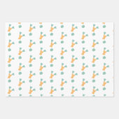 ハッピーイースターキャロットバンチフローラ ラッピングペーパーシート (正面)