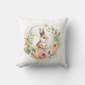 ハッピーイースターキュートイースターバニー装飾用クッション クッション (正面)