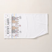 ハッピーイースターキュートイースターバニー バスタオルセット (ハンドタオル)