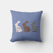 ハッピーイースターキュートイースターレオパードバニーラビット クッション (正面)