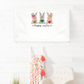 ハッピーイースターキュートコケットイースターバニーラビットウォム 横断幕 (インサイチュ)