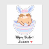ハッピーイースターキュートスロッス名前をカスタムする シール (シート)