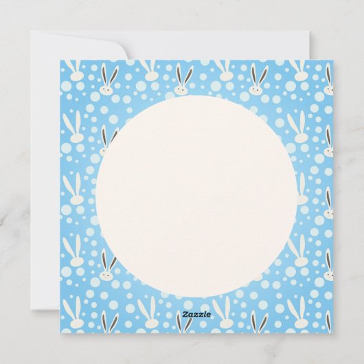 ハッピーイースターキュートバニーイースターエッグ狩りパーティー シーズンカード (裏面)