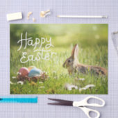ハッピーイースターキュートバニーカラフルイースター 薄葉紙 (クラフト)