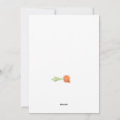 ハッピーイースターキュートバニーキャロットホリデーカード シーズンカード (裏面)