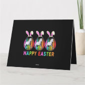 ハッピーイースターキュートバニーホース農家恋人 カード (裏面)