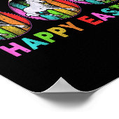 ハッピーイースターキュートバニーホース農家恋人 ポスター (角)