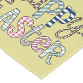 ハッピーイースターキュートフローラバニー春ヒョウ ショートテーブルランナー (コーナー)