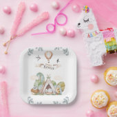 ハッピーイースターキュートボホテ素朴ーペ子供の誕生日 ペーパープレート (パーティー)