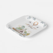 ハッピーイースターキュートボホテ素朴ーペ子供の誕生日 ペーパープレート (傾斜あり)