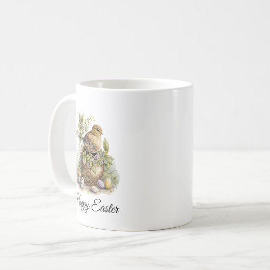 ハッピーイースターギフトかわいいヴィンテージの卵 コーヒーマグカップ (正面左)