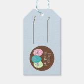 ハッピーイースターギフトラベル付き卵 ギフトタグ (正面)