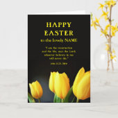 ハッピーイースタークリスチャンのカード、聖書の詩 カード (黄色い花)
