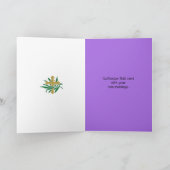 ハッピーイースタークロスと緑グリーティングカード カード (内部)