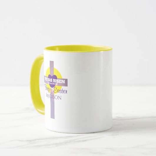 ハッピーイースタークロスバイブルバース名前をカスタムする マグカップ (正面左)