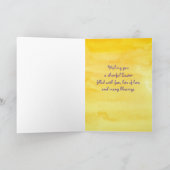 ハッピーイースターグランドドーターラビット名前をカスタムする カード (内部)