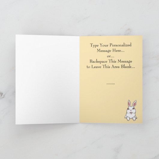 ハッピーイースターグリーティングカーカスタムドまたはカー空白のド シーズンカード (内部)