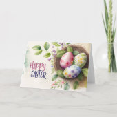 ハッピーイースターグリーティングカード サンキューカード (正面)