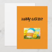 ハッピーイースターグリーティングカード シーズンカード (正面/裏面)