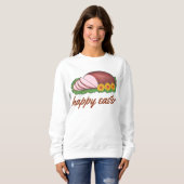 ハッピーイースターグレーズスライスハムディナーグルメ スウェットシャツ (正面フル)