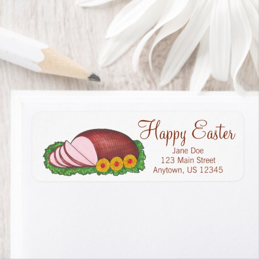 ハッピーイースターグレーズハムグルメ住所 シール (インサイチュ)