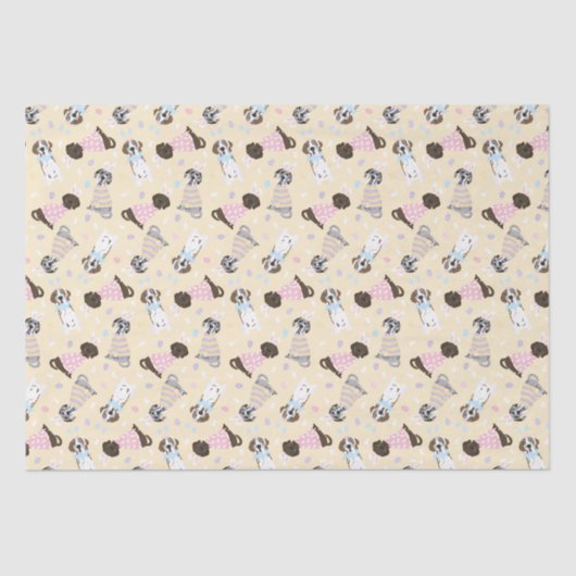 ハッピーイースターグレートダネドッグス 薄葉紙 (正面)