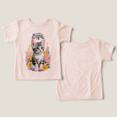 ハッピーイースターグレー虎猫と花 (デザイン正面&裏面)