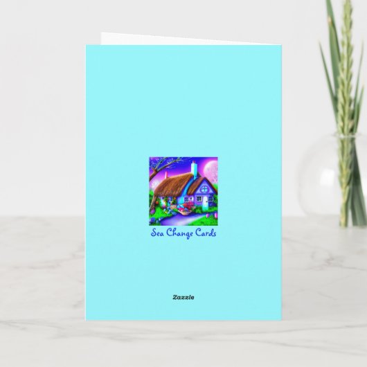 ハッピーイースターコテージ – 私たちの家からあなたの家へ シーズンカード (裏面)