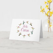 ハッピーイースターコリブリ カード (黄色い花)