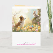 ハッピーイースターコリーアンドチックス カード (裏面)