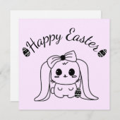 ハッピーイースターゴシックモダンバニーカー空白のド内 シーズンカード (正面/裏面)