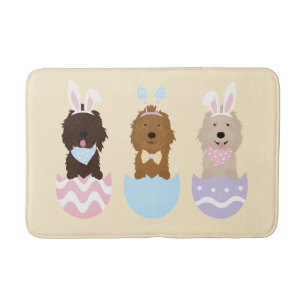 ハッピーイースターゴルデンドルドッグス バスマット