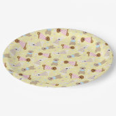 ハッピーイースターゴールデンレトリバードッグ ペーパープレート (アングル)