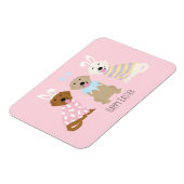 ハッピーイースターゴールデンレトリバードッグ マグネット (左側)