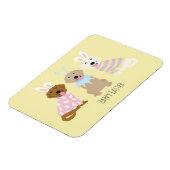 ハッピーイースターゴールデンレトリバードッグ マグネット (左側)