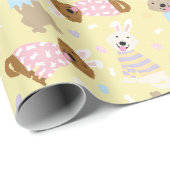 ハッピーイースターゴールデンレトリバードッグ ラッピングペーパー (ロールコーナー)