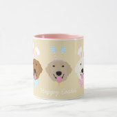ハッピーイースターゴールデンレトリバー マグカップ (中央)