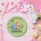 ハッピーイースターシック紙プレート ペーパープレート (パーティー)