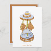 ハッピーイースターショートブレッドクッキー回転木馬 シーズンカード (正面/裏面)