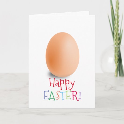 ハッピーイースターシンプルエッグテンダーパステルカラー シーズンカード (正面)