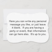 ハッピーイースターシンプルフォトフラワーエッグx3カード 招待状 (裏面)