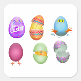 ハッピーイースターシール スクエアシール