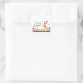 ハッピーイースターシール（バニーと卵と花） スクエアシール (バッグ)