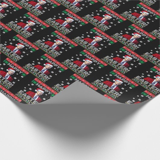 ハッピーイースタージョーバイデン氏クリスマス ラッピングペーパー (角)
