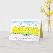 ハッピーイースタースウィートサン孫チキンズカスタム カード (黄色い花)