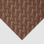 ハッピーイースタースクリプトホワイトオンブラウンティッシュペーパー 薄葉紙 (詳細)